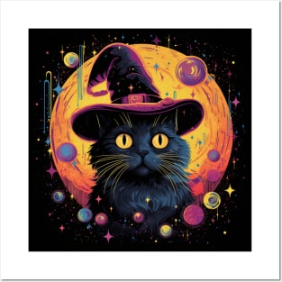 Halloween cat Posters and Art